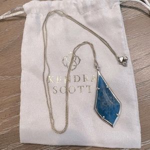 Kendra Scott Necklace - Gold with Blue Stone